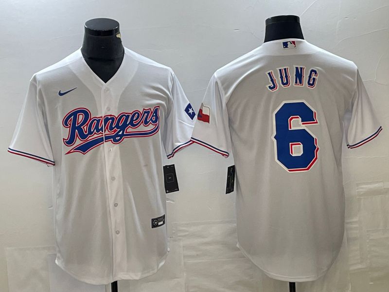 Men Texas Rangers #6 Jung White Game Nike 2023 MLB Jersey style 1->youth mlb jersey->Youth Jersey